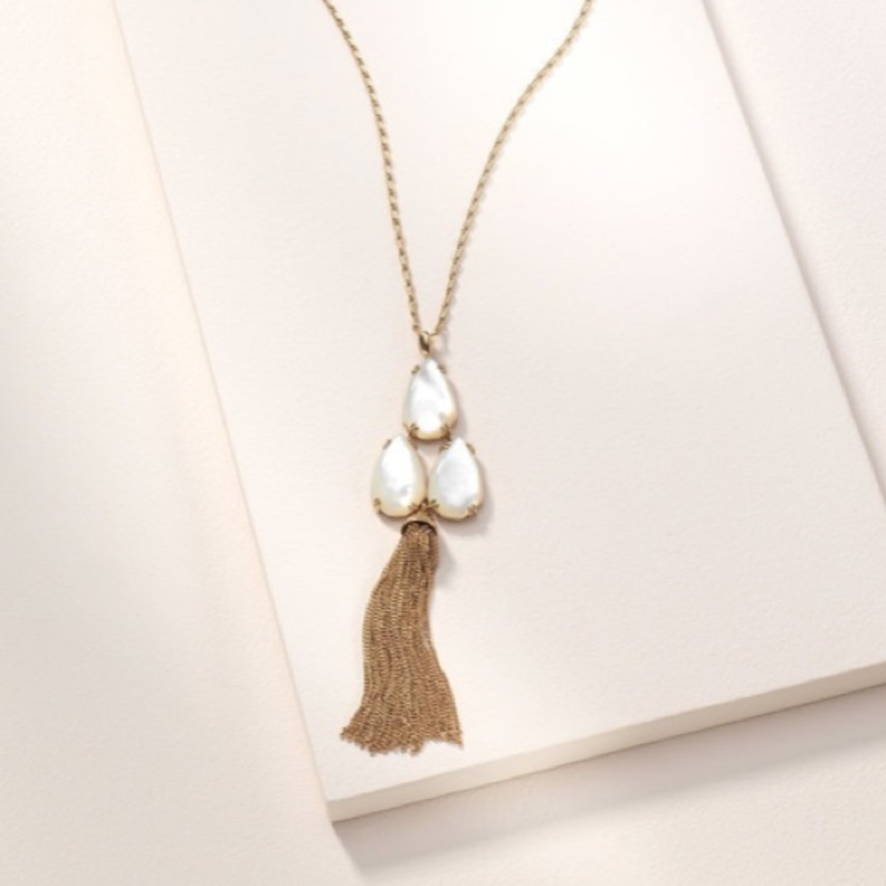 Stella & Dot Botanical Tassel Necklace